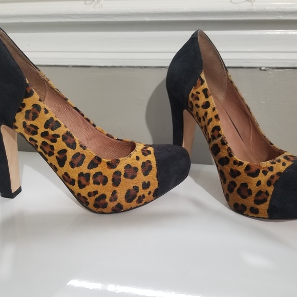 Corso Como Shoes - Corso como leopard print ponyhair and suede pump